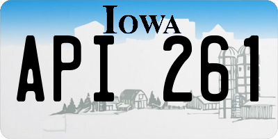 IA license plate API261