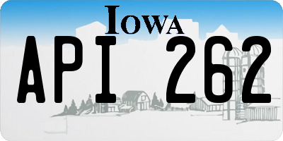 IA license plate API262