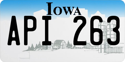 IA license plate API263