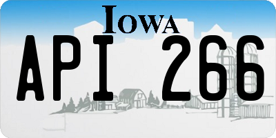 IA license plate API266