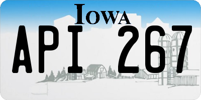 IA license plate API267
