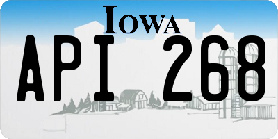 IA license plate API268