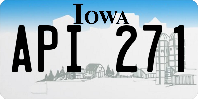 IA license plate API271