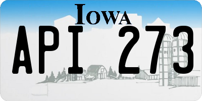 IA license plate API273
