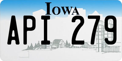 IA license plate API279