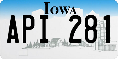 IA license plate API281