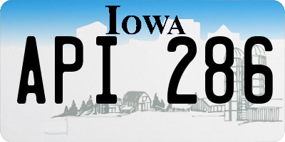 IA license plate API286