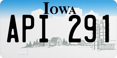IA license plate API291