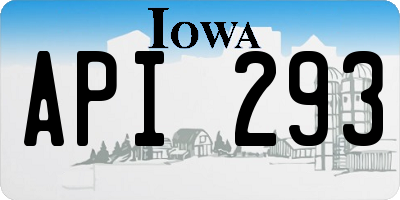 IA license plate API293