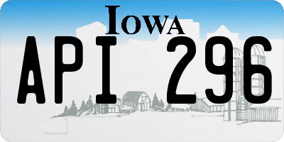 IA license plate API296
