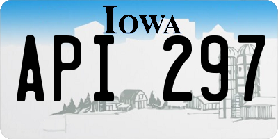 IA license plate API297