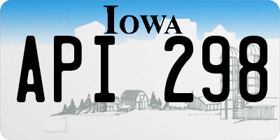 IA license plate API298
