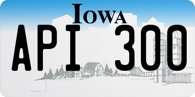 IA license plate API300