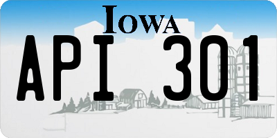 IA license plate API301