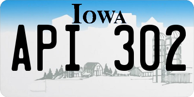 IA license plate API302