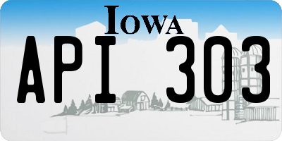 IA license plate API303