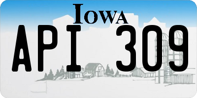 IA license plate API309