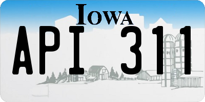 IA license plate API311