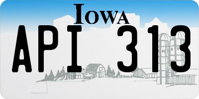IA license plate API313