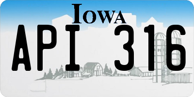 IA license plate API316