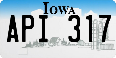 IA license plate API317