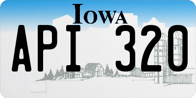 IA license plate API320