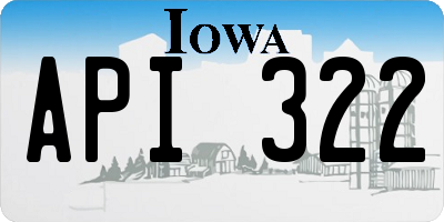 IA license plate API322