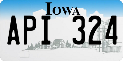 IA license plate API324