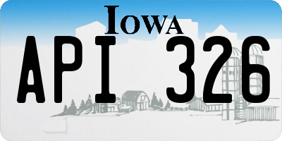 IA license plate API326
