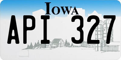 IA license plate API327