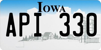 IA license plate API330