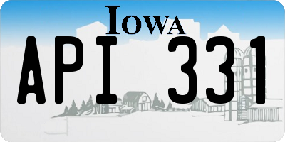 IA license plate API331