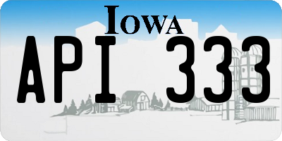 IA license plate API333