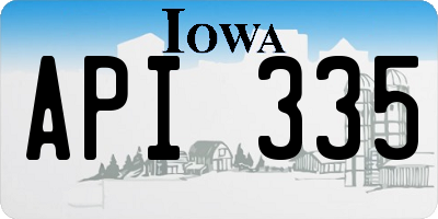IA license plate API335