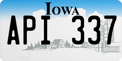 IA license plate API337