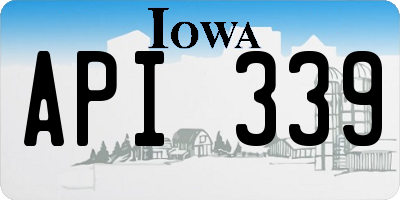 IA license plate API339