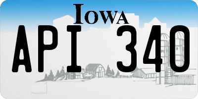 IA license plate API340