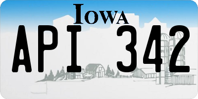 IA license plate API342