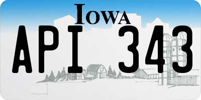 IA license plate API343