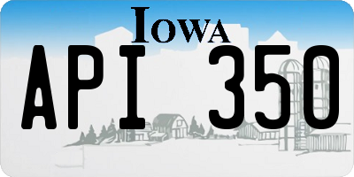 IA license plate API350