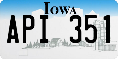 IA license plate API351