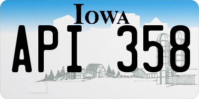 IA license plate API358