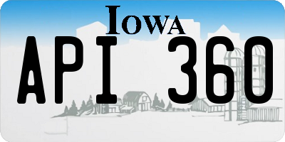 IA license plate API360