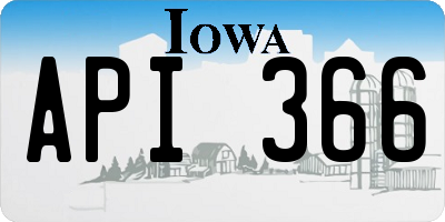 IA license plate API366