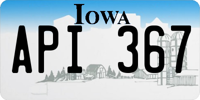 IA license plate API367