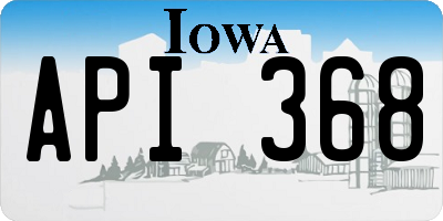 IA license plate API368