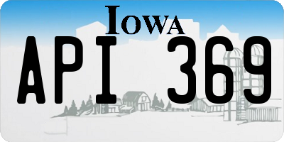 IA license plate API369