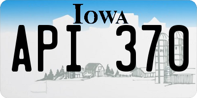 IA license plate API370