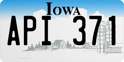 IA license plate API371