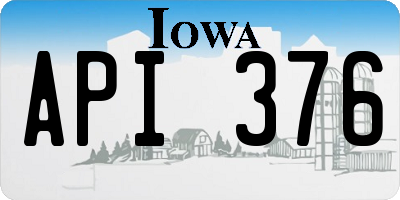 IA license plate API376